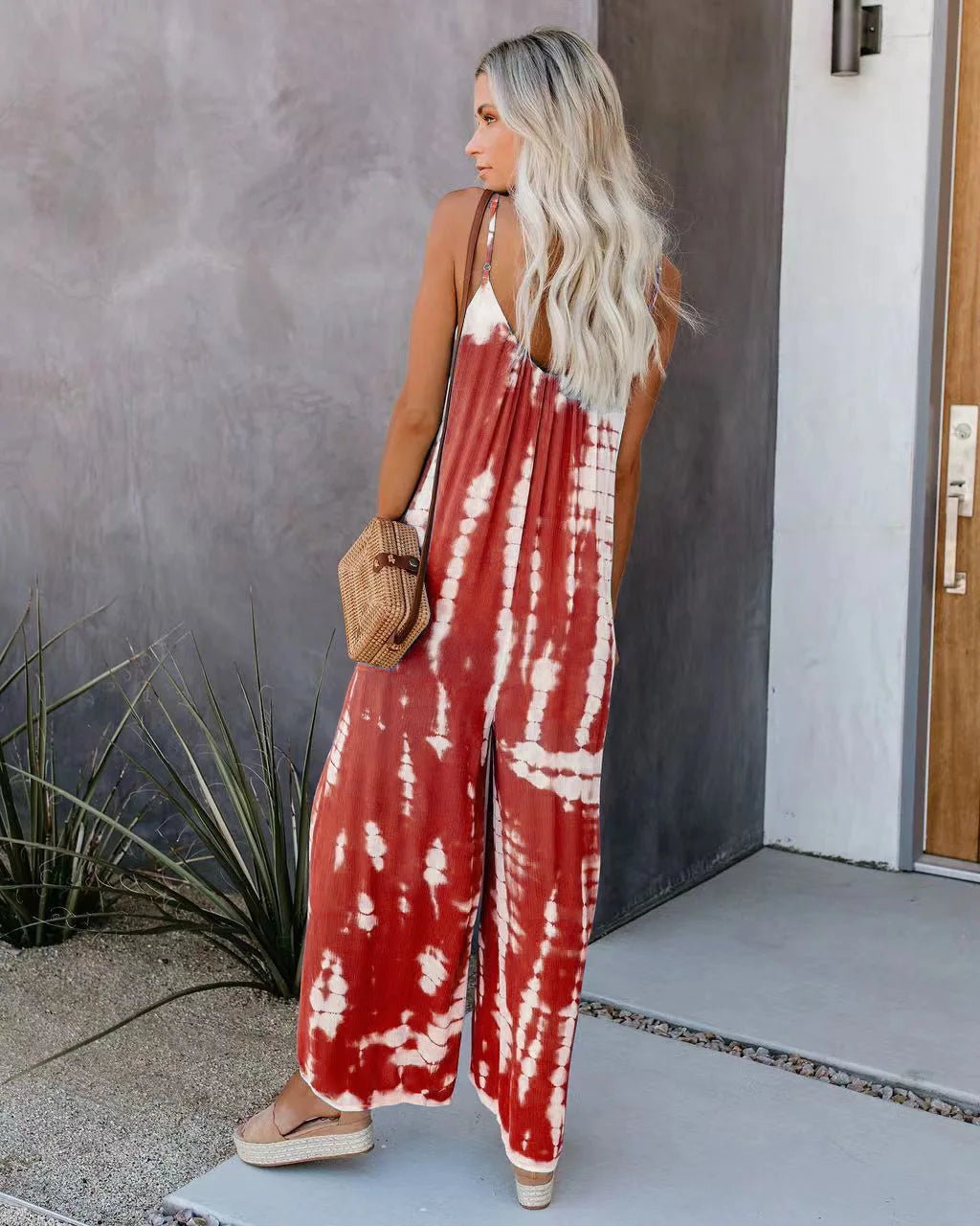 Women's Jumpsuit 2023 New Women's Clothing Wholesale Russian European and American Suspender Sexy Wide Leg Pants