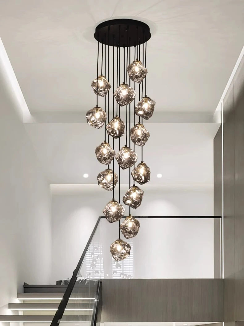 Modern home decor led lights pendant light lamps forstaircase Chandeliers for living room hanging light indoor lighting