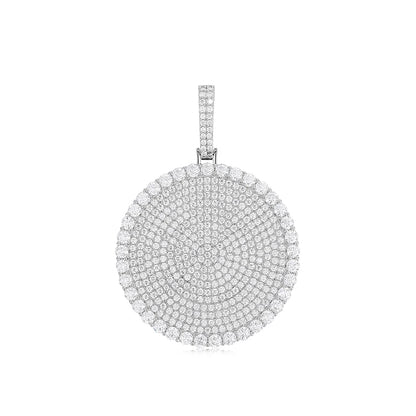 20/30/40mm Round D Color VVS Moissanite Pendant 925 Sterling Silver Necklaces Iced Out Shining Passed Diamond Test Wholesale