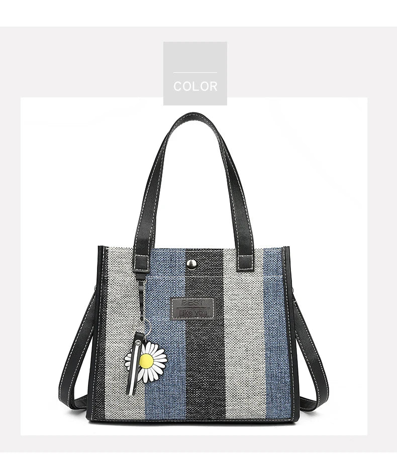 Fashion Messenger Bags For Women Shoulder Ladies Designer Handbag Solid Large Capacity Casual Canvas Shoulder Female Bag