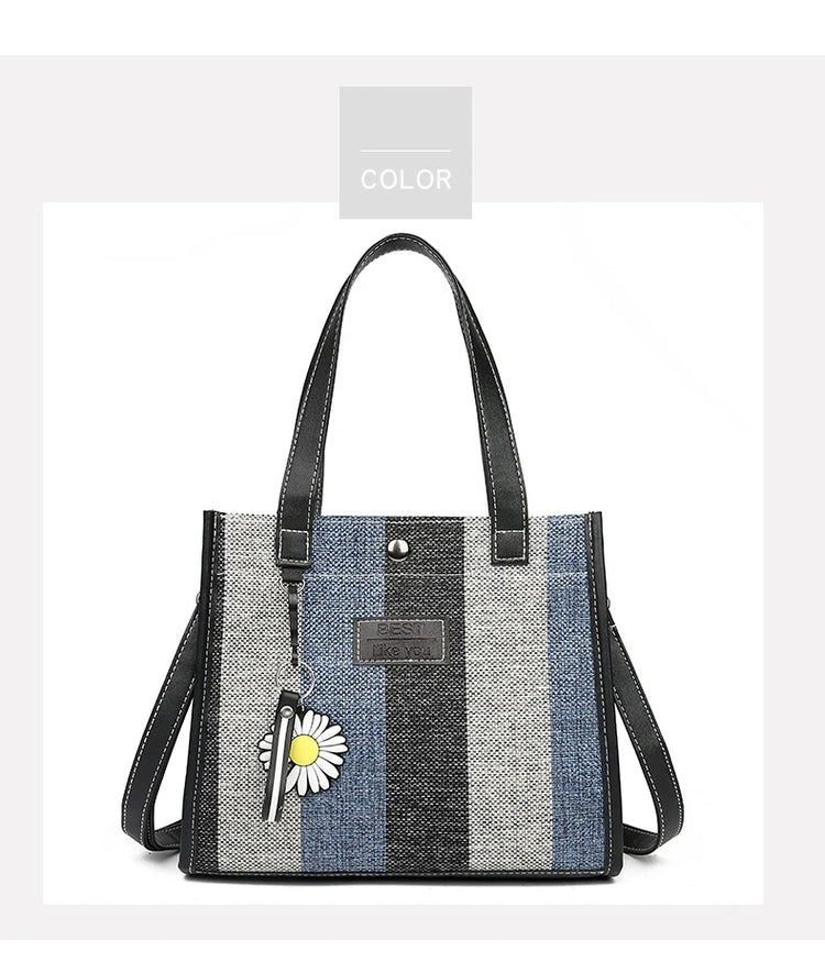 Fashion Messenger Bags For Women Shoulder Ladies Designer Handbag Solid Large Capacity Casual Canvas Shoulder Female Bag