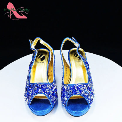 2025 Fashion Style Nigerian Ladies Lovely Shoes and Bag to Match Set in Gold Color Specials Pumps for Dress