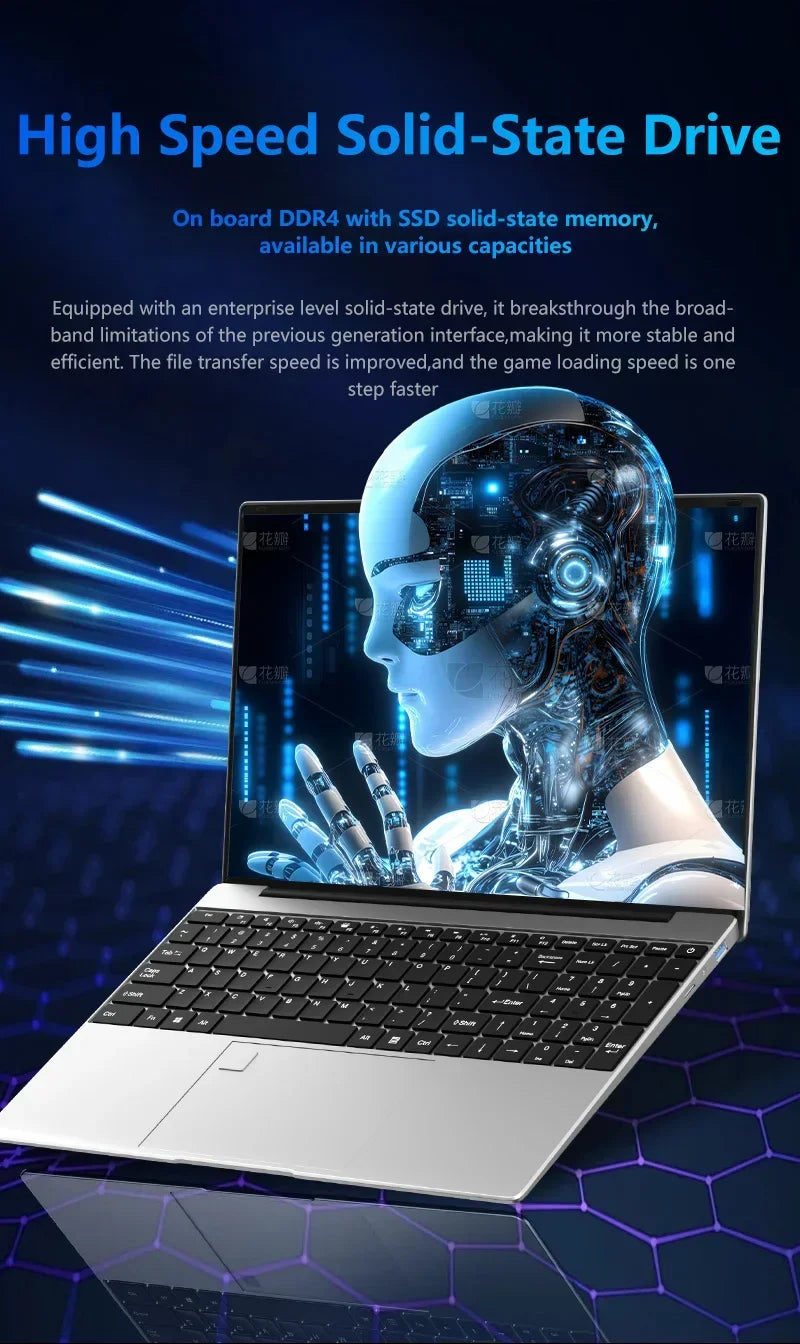 15.6 Inch Laptop Intel Core I9 10980HK Windows 11 Pro 32GB DDR4 M.2 2TB SSD Ultrabook Computer Fingerprint Unlock WIFI Fast