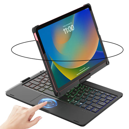 Backlit Keyboard Case with Trackpad & 360° Swivel for iPad 10th/11th Gen (A16), iPad Air 4th/5th Gen, and iPad Pro 11 (All Model