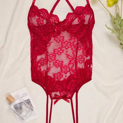 Transparent Sexy Lingerie For Women Sexsi Erotic Underwear Naughty Outfit Lace Open Crotch Porn Lingerie Set Bodysuit Lingerie