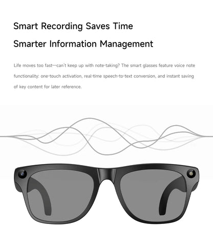 2026 4K HD Color Changing AI Smart Glasses Chat GPT 100MP Camera Bluetooth Call Voice Assistant Control Smart Glasses 2026 New