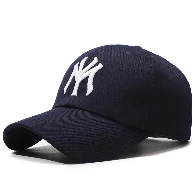 Unisex NY Letter Embroidery Baseball Cap, Adjustable Cotton Dad Hat, Casual Sunscreen Peaked Cap for Men Women, Streetwear Sport