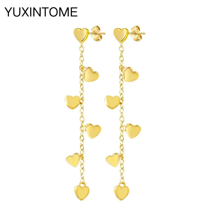 925 Sterling Silver Needle Long Chain Stud Earrings For Women Exquisite Zircon Geometric Tassel Pendant Earrings Luxury Jewelry