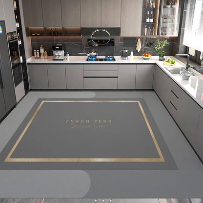 Modern Minimalist Balcony Washable Carpet Large Area Non-slip Floor Mat Anti-oil Anti-fouling Kitchen Rugs Home Pvc Leather Rug