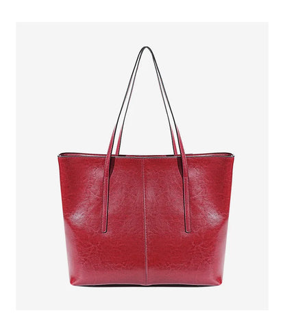 Luxury Women Leather Tote Bag Top Layer Cowhide Large Capacity Fashionable Handbag Brand Designer Shoulder Bag 2025 New Handbag