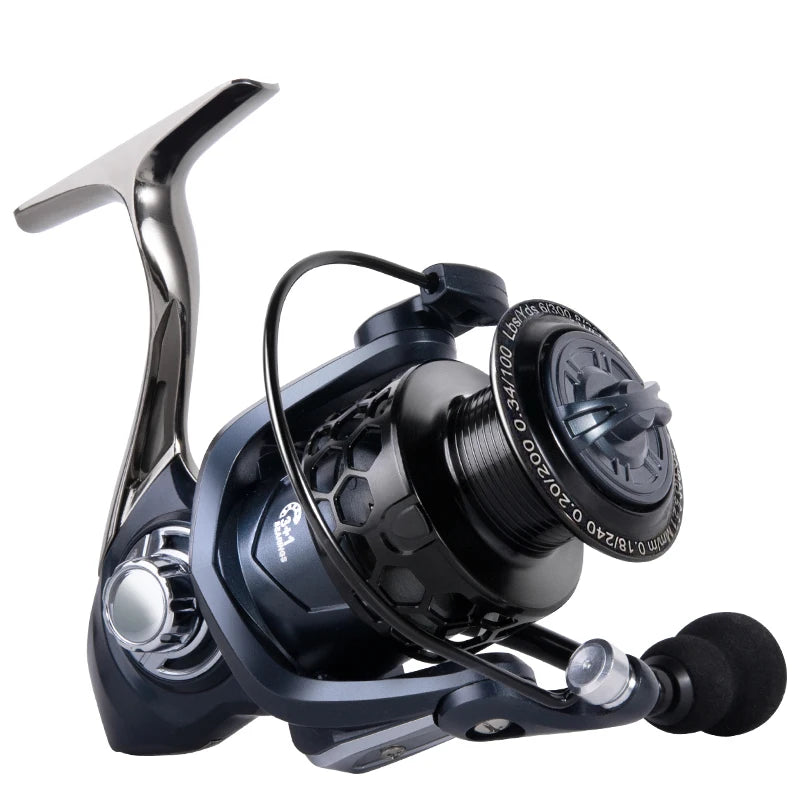 BILLINGS Spinning Reel Metal Spinning Fishing Reel 12KG Max Drag for Freshwater Saltwater 5.2:1 Gear Ratio Fishing Reels