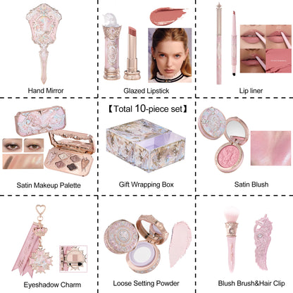 Flower Knows Knight Unicorn Makeup Gift Set Lipstick Blush Setting Powder Starlight Beauty Box Fairy Princess Luxury Cosmetics