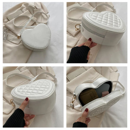 Luxury Love Shaped Shoulder Bag Small Handbags Designer Crossbody Bags Women Sling Purse Red Peach Heart Phone Bag Shoulder Bag
