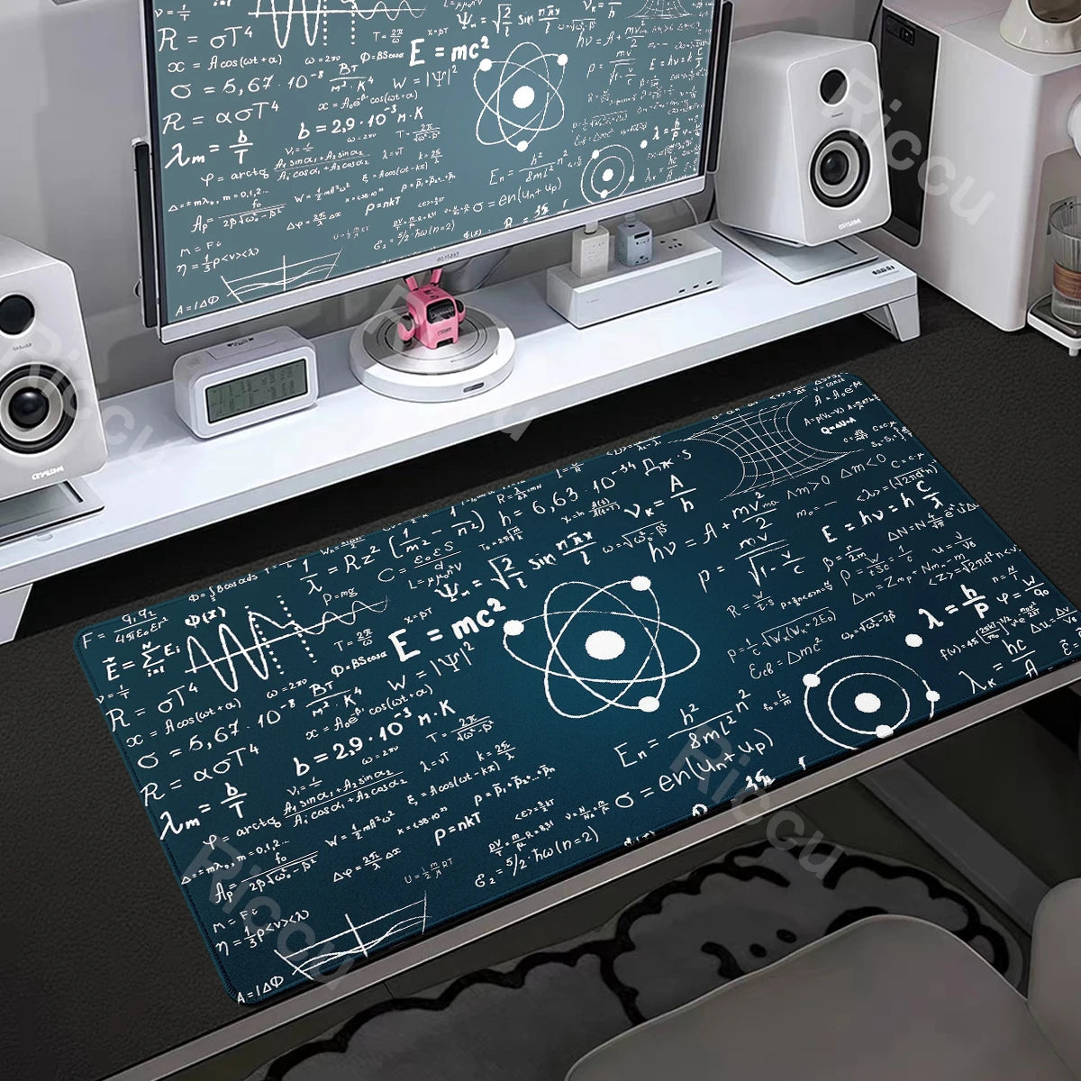 Formula Science Mousepad XXL Black Desk Mats MousePads Keyboard Pad Geometric Math Formula Gamer Anti-slip PC Extended Table Mat
