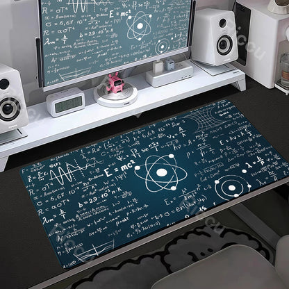 Formula Science Mousepad XXL Black Desk Mats MousePads Keyboard Pad Geometric Math Formula Gamer Anti-slip PC Extended Table Mat