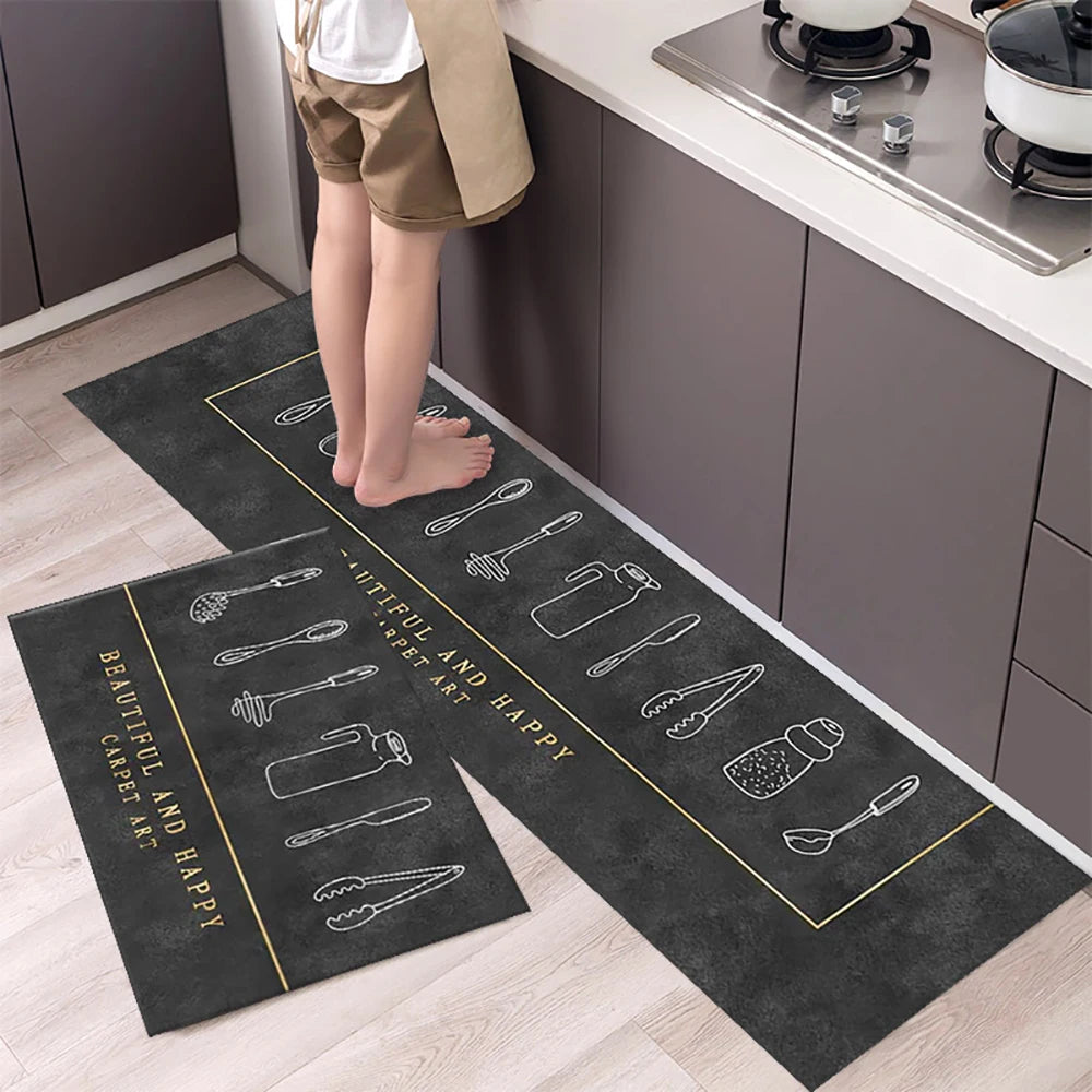 VIKAMA Kitchen Floor Mat Living Room And Bedroom Entrance Door Mat Home Decoration Laundry Room Corridor Long Small Carpet