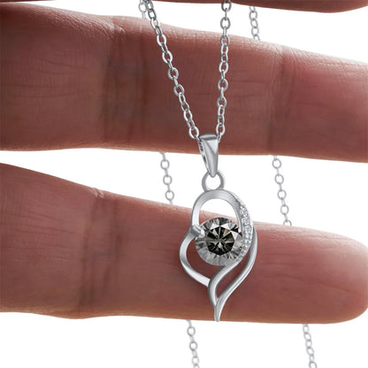 Butterflykiss 925 Sterling Silver Open Heart Pendant Necklace D VVS1 Round Cut Moissanite Love Charm Necklace For Women
