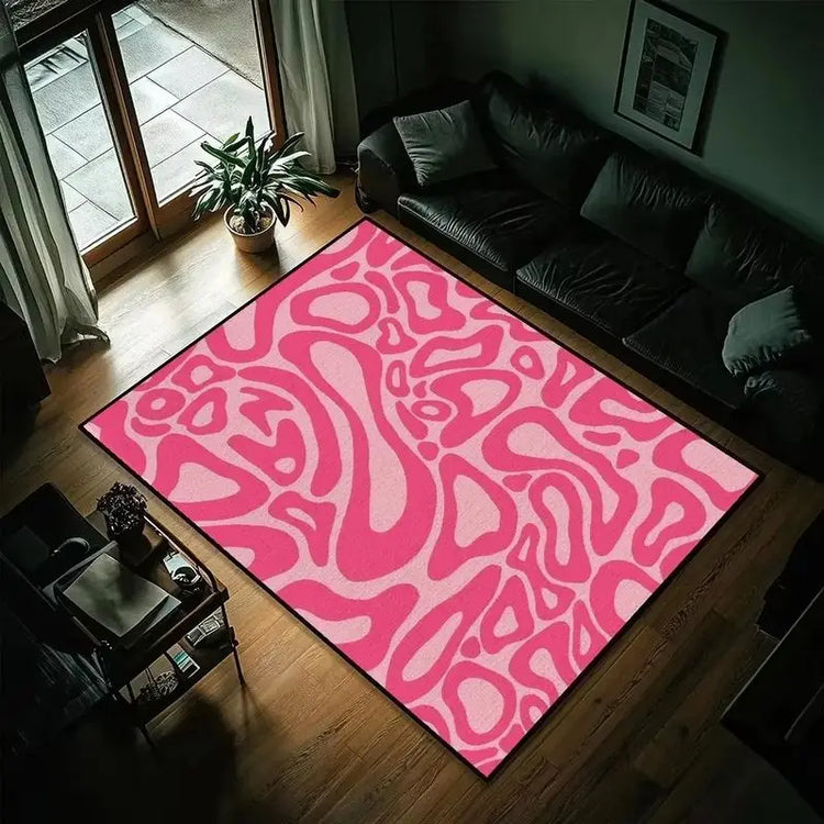 Modern Abstract Swirl Rug Non Slip Large Living Room Carpet Bedroom Gaming Room Floor Mat Home Decor Contemporary Area Rugs