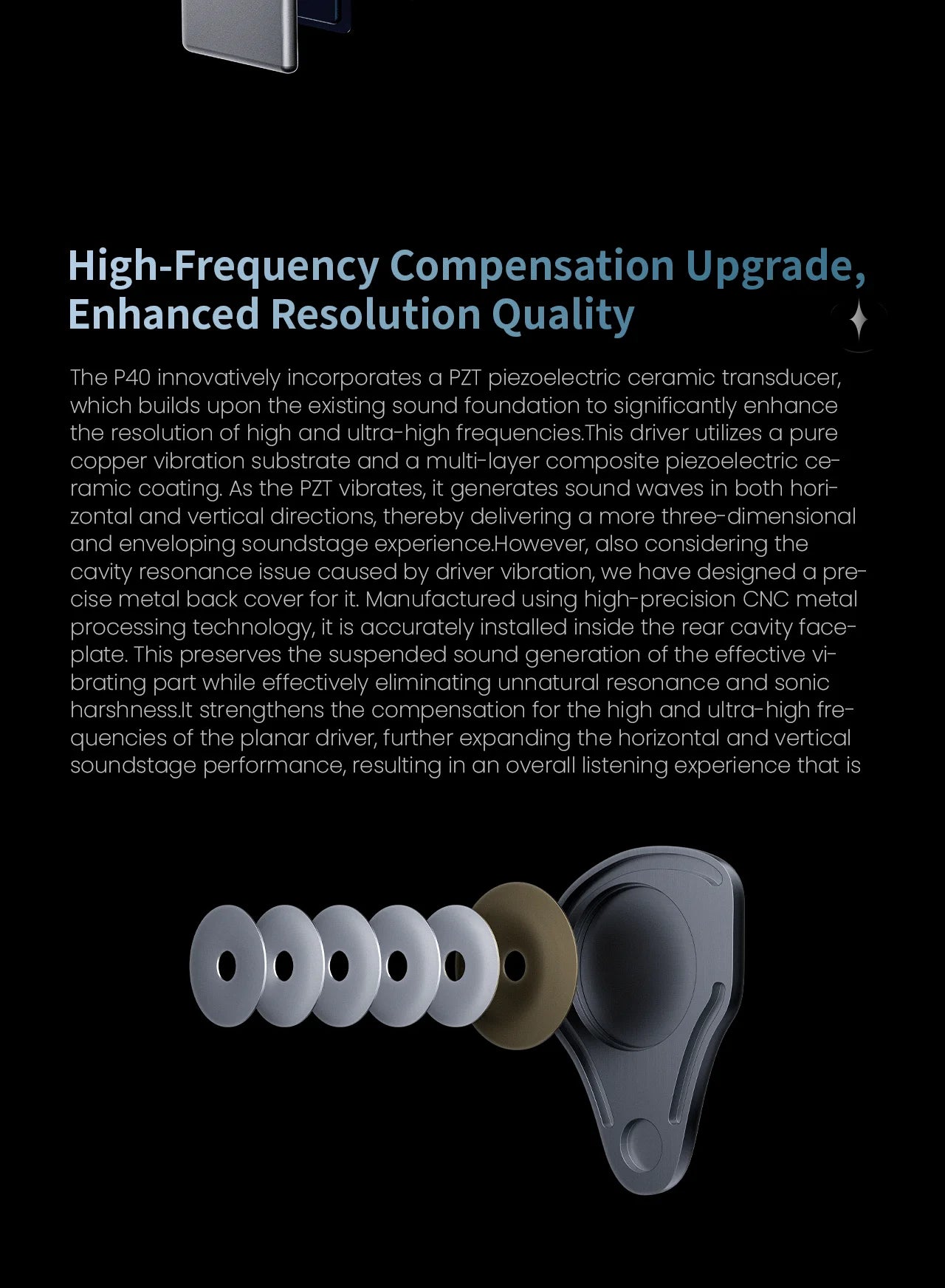 EPZ P40 Star Trails PZT Ceramic In-Ear Earphone HiFi Monitoring Wired Earphone 2DD+1Planar Hybrid Drivers Detachable IEMs Cable