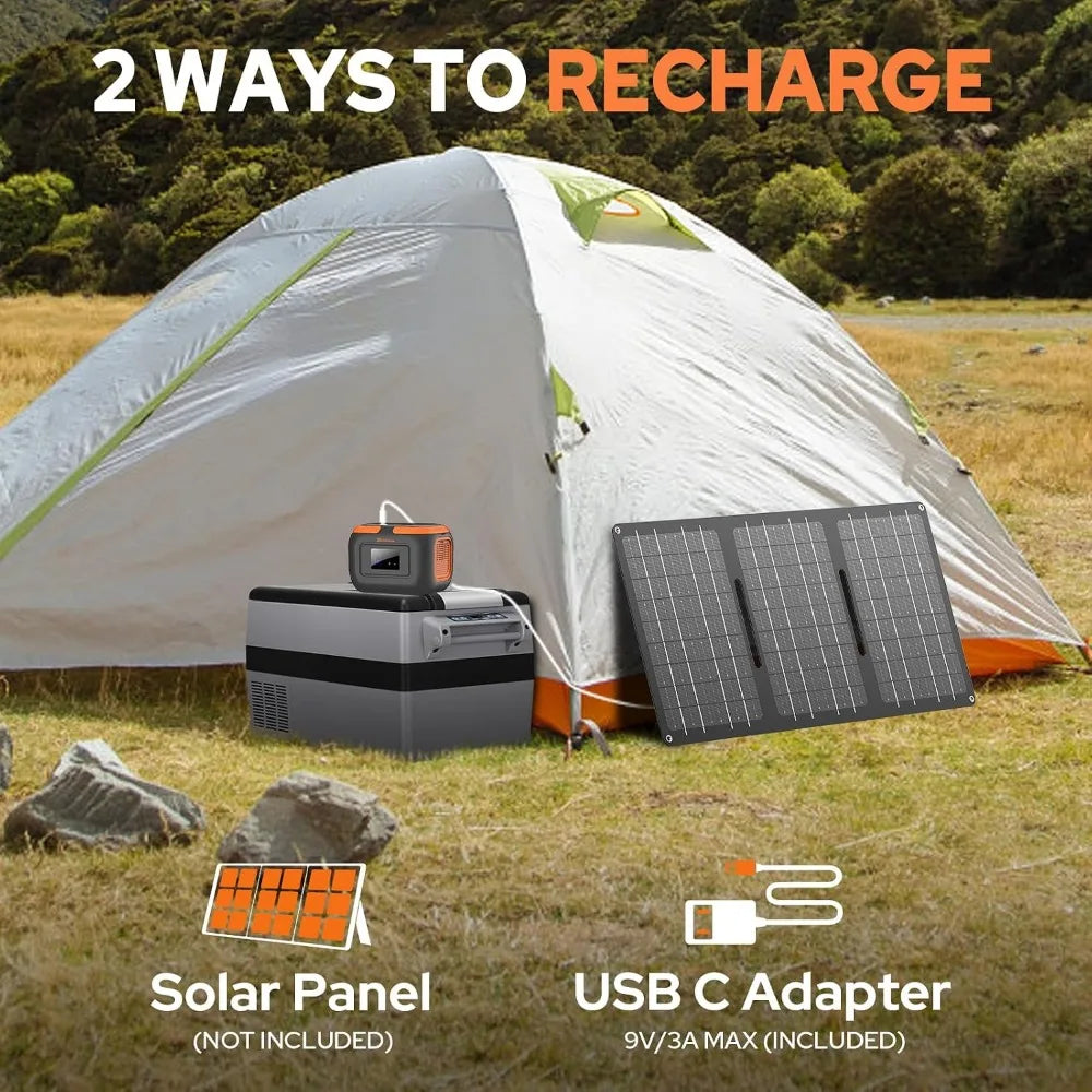 Portable Power Station 120W, Compact Generator 97.6Wh Battery Pack with AC Outlet and USB C Input for Outdoor and Emergency Use