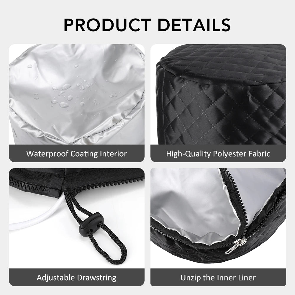 Hair Steamer Cap 220V Electric Heat Cap for Deep Conditioning Hot Oil Hair Mask Repair Damaged Hair Reduce Frizz Split Ends Home