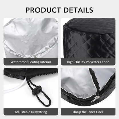 Hair Steamer Cap 220V Electric Heat Cap for Deep Conditioning Hot Oil Hair Mask Repair Damaged Hair Reduce Frizz Split Ends Home