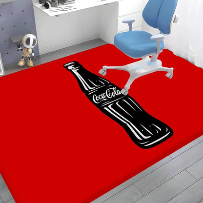 C-Coca Cola Bathroom Mat Anti-slip Absorb Water Long Strip Cushion Bedroon Mat Welcome Doormat