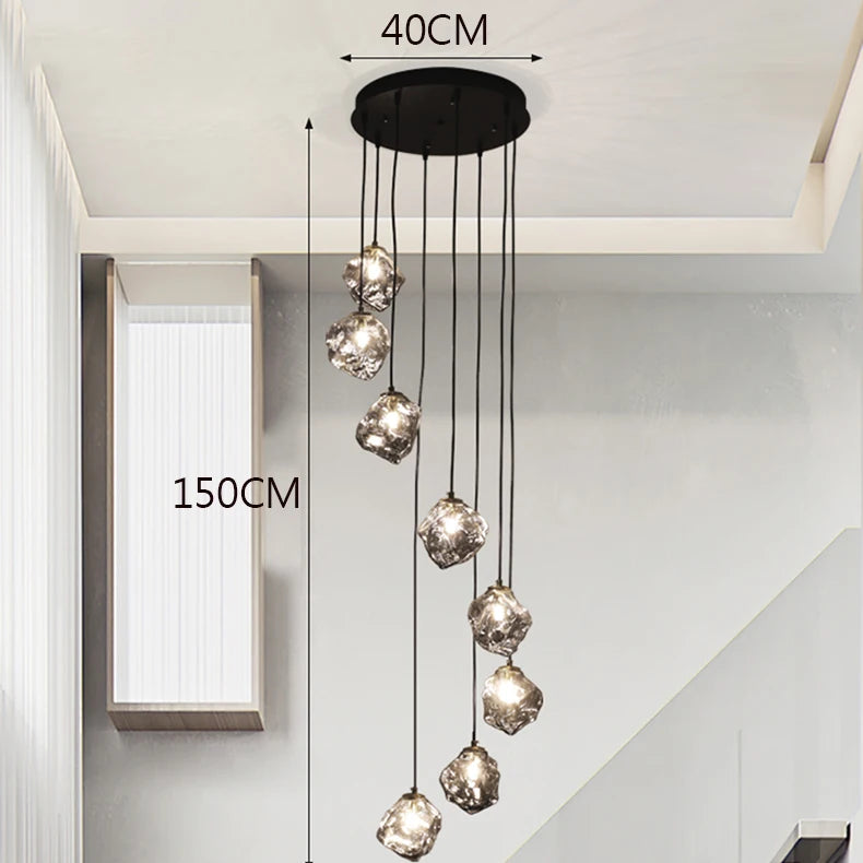 Modern home decor led lights pendant light lamps forstaircase Chandeliers for living room hanging light indoor lighting