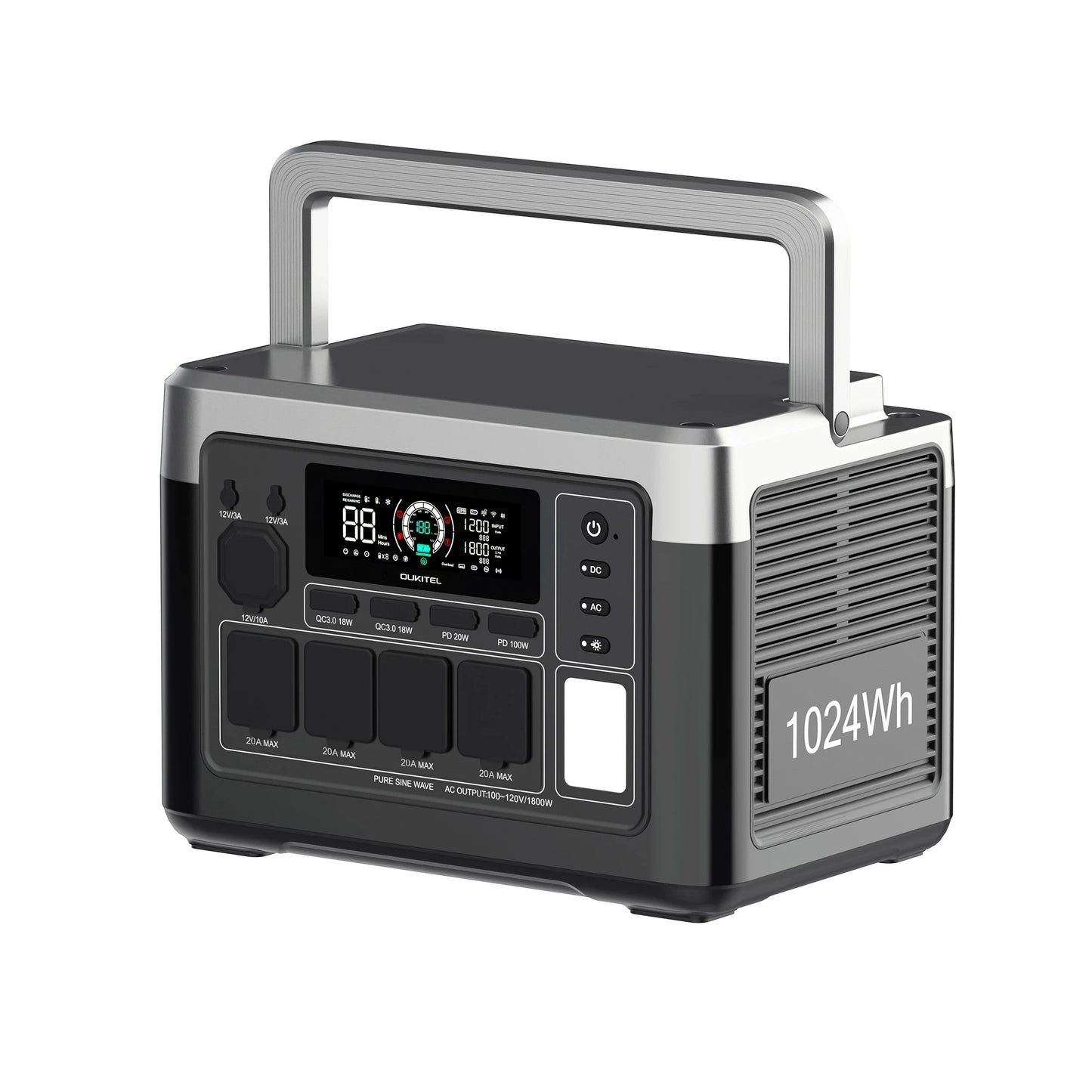 OUKITEL P1000 PLUS Portable Power Station 1800W Solar Generator 1024Wh Lifepo4 Battery Home Backup Outdoor Camping Mobile power