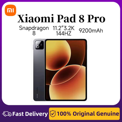 Xiaomi Pad 8 Pro 2025 11.2-inch 3.2K display Snapdragon 8 Ultra Edition  Xiaomi HyperOS 3 144Hz  9200mAh battery Tablet