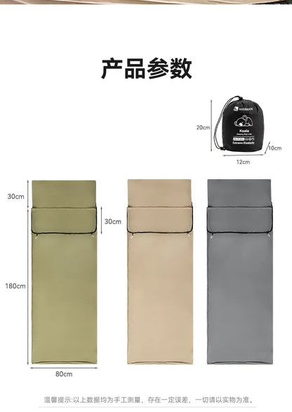 HIKEMAN Ultralight Portable Camping Sleeping Bag Liner Elastic Envelope Style for Adults Outdoor Hiking Washable Hotel Use