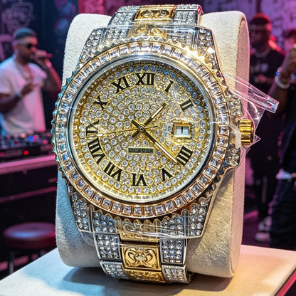 Iced Out Hot Selling NO Logo Full Diamond Hip Hop Bling Quartz Watch Men High Quality Classic Fashion AAA Wristwatch Man Jewelry