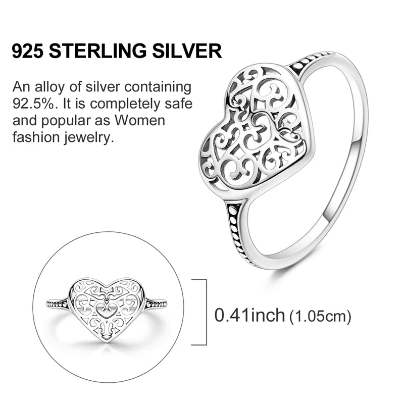 Original 925 Sterling Silver Ring Sun Star Moon Love Bowknot Sunflower Ring For Women Wedding Anniversary Ring Jewelry Gift
