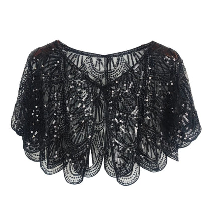 Sequins Lace Shawls Palaces Styles Women Shawls Sunscreen Hollows Out Cloak Tippet For Ladies Shawls Stylish Layering Women's