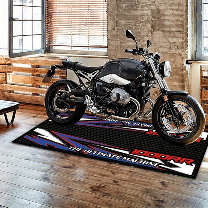 VIKAMA Motorcycle Display Mat Non-Slip Garage Parking Mat Corridor Bedroom Carpet Motorcycle Enthusiast Home Decor