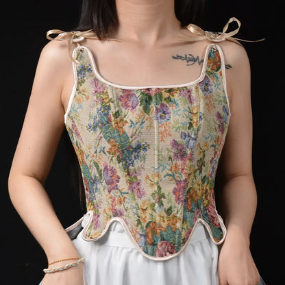 Lolita Tanks Corset Sexy Slimming Bandage Shapewear Women Evening Party Elegant Retro Bustier Top Streetwear Woman Clothes