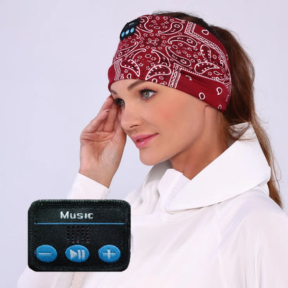Bluetooth Earphones Sports Sleeping Headband Wireless Headphones Music Eye Mask Wireless Bluetooth Headset Headband with Mic