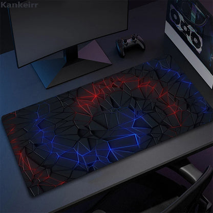 XXL 3D Cool Geometry Mouse Pad Large Computer Rug Office Table Mat 90x40cm Rubber Anti-slip Gaming Keyboard Mousepads Desk Pads