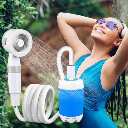 Portable Camping Shower Pump with Digital Display 4000mAh Upgraded Rechargeable Electric Shower Pump Camping Beach Dormitory