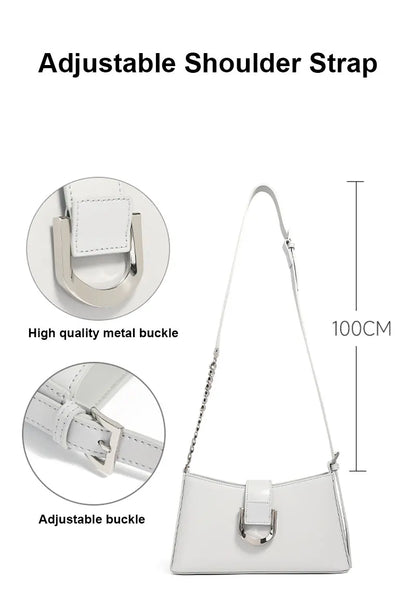 Genuine Leather Women's Bag Luxury Designer Adjustable Shoulder Bags Classic Crossbody Chain Bag Cowhide Fashion Handbags 2979