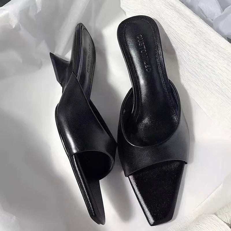 Elegant Women's Slippers Heeled Designer Shoes Woman Sandals Luxury Party Flip Flops Fashion Dress Walking Mujer De Sandalias