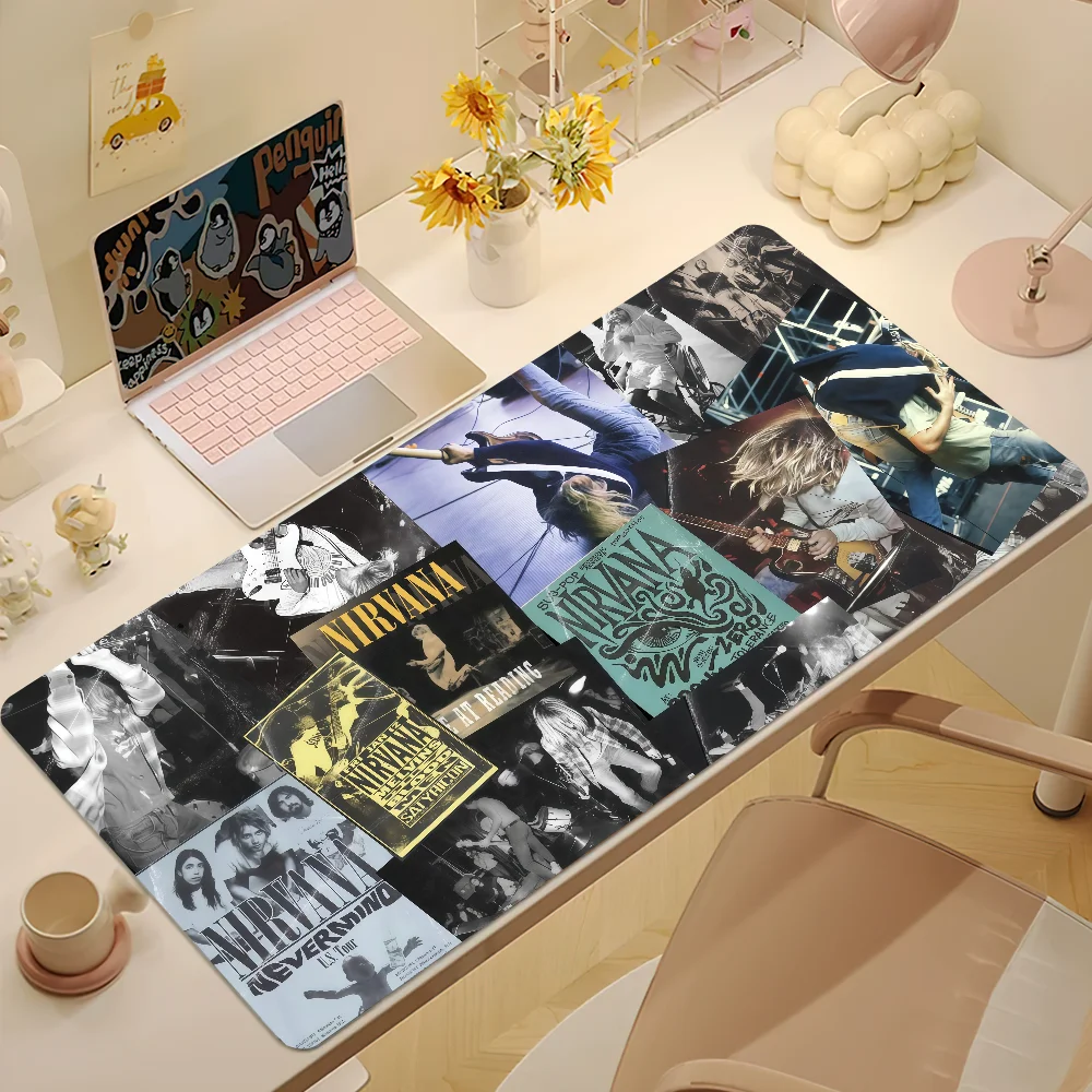 Hot Band N-Nirvanas Mouse Pad Non-slip Thickened MousePad Large Writing Lockedge Office Student Gaming Cushion