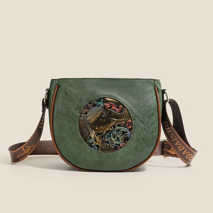 Vintage 3D Floral Embossed Crossbody Bag Soft Leather Elegant Shoulder Bag Luxury Handbag Women Bags Designer Mother Ladies Sac