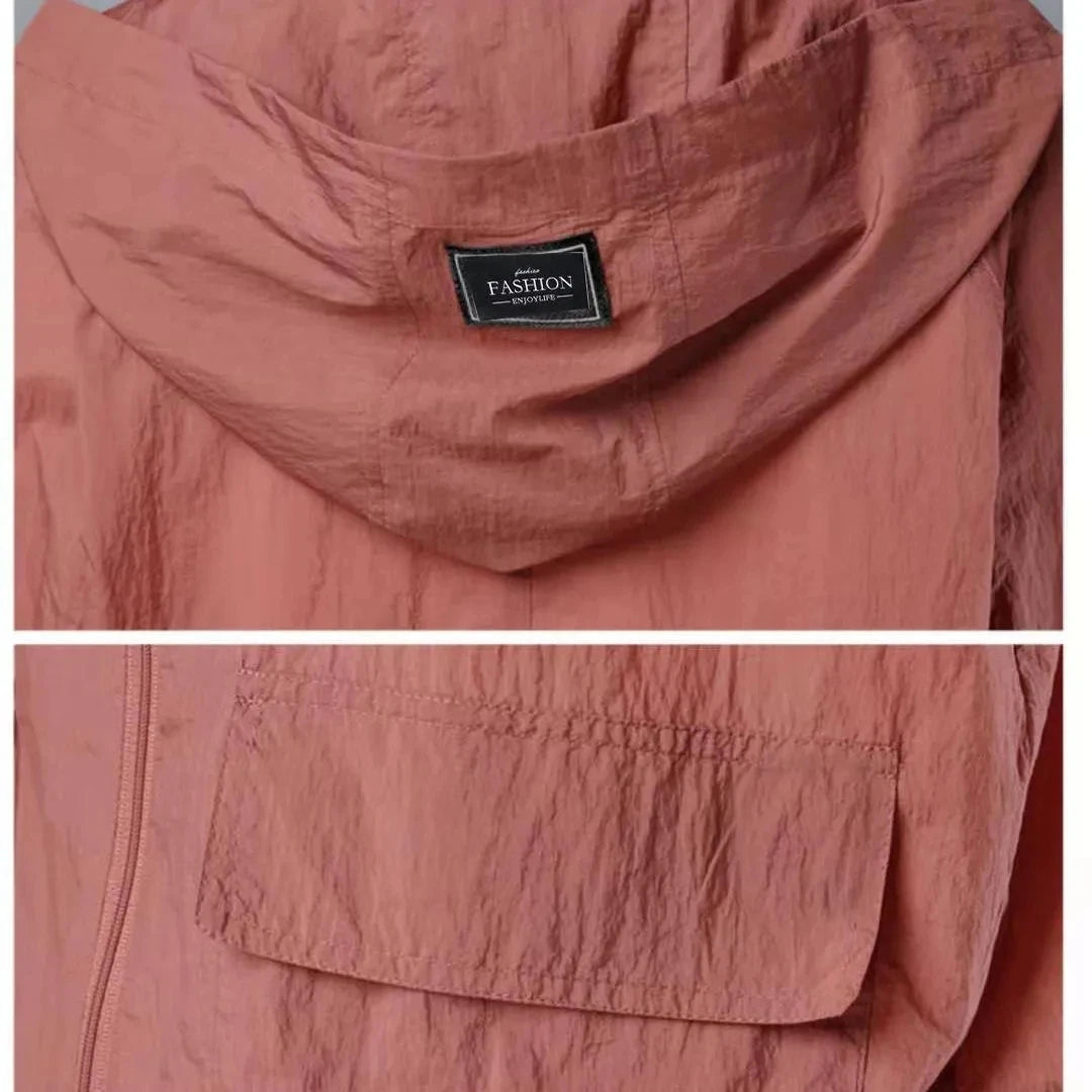 Women's Short Lightweight Loose Breathable Sun Protection Clothing Large Size Comfortable Trench Coat Summer Autumn Outerwear