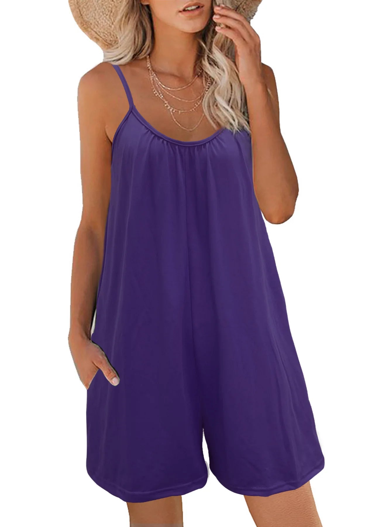Playsuits Women Jumpsuits 2026 New Summer Linen Single Shorts Tights, Jumpsuits Beach Vacation Rompers Women's Clothing