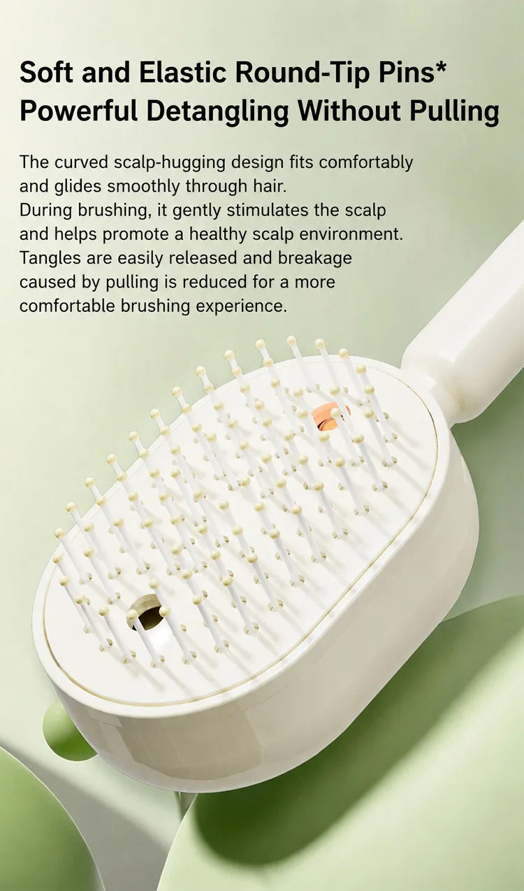 Electric Spray Hair Brush Leave-In Essential Oil Hair Care Red Light Comb Scalp Massage Reduce Frizz Smoothing Air Cushion Comb