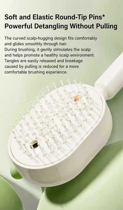 Electric Spray Hair Brush Leave-In Essential Oil Hair Care Red Light Comb Scalp Massage Reduce Frizz Smoothing Air Cushion Comb