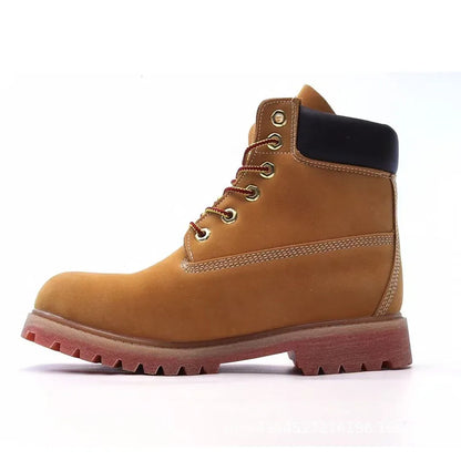 DOYUTIG Brand Split Leather Outdoor Boots For Men & Women Casual Couples Boots Fashion Mid Top Breathable Military Boots SG003