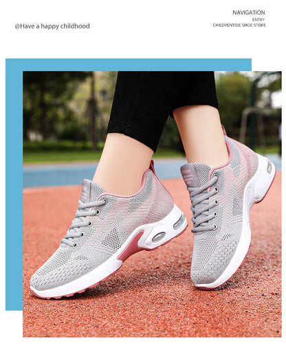 Women Platform Casual Sneakers Shoes Mesh Breathable Running Shoes Chunky Summer Sports Tenis Shoes 2025 Luxury Vulcanize Shoes