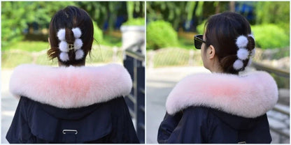100% Real Fox Fur Collar Winter removable fur Hood Trims Warm Furry Decor Shawls for Coat Parkas Luxury Female fur Scarf
